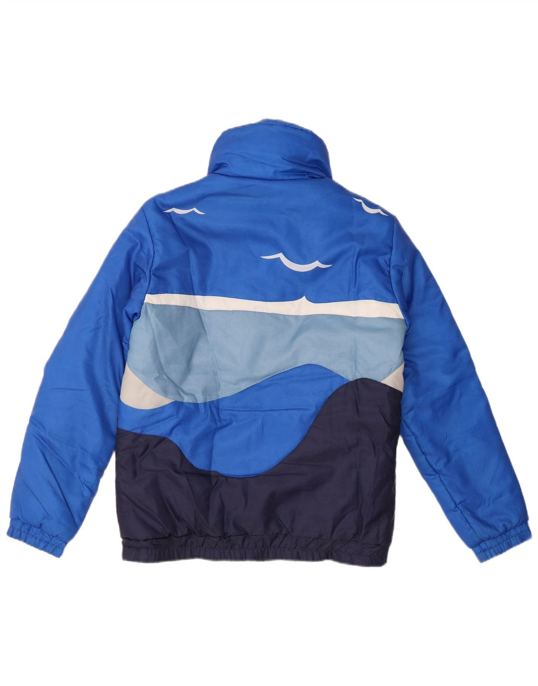 Женская стеганая куртка Maier EU 36, маленькая синяя, полиамид с цветными блоками