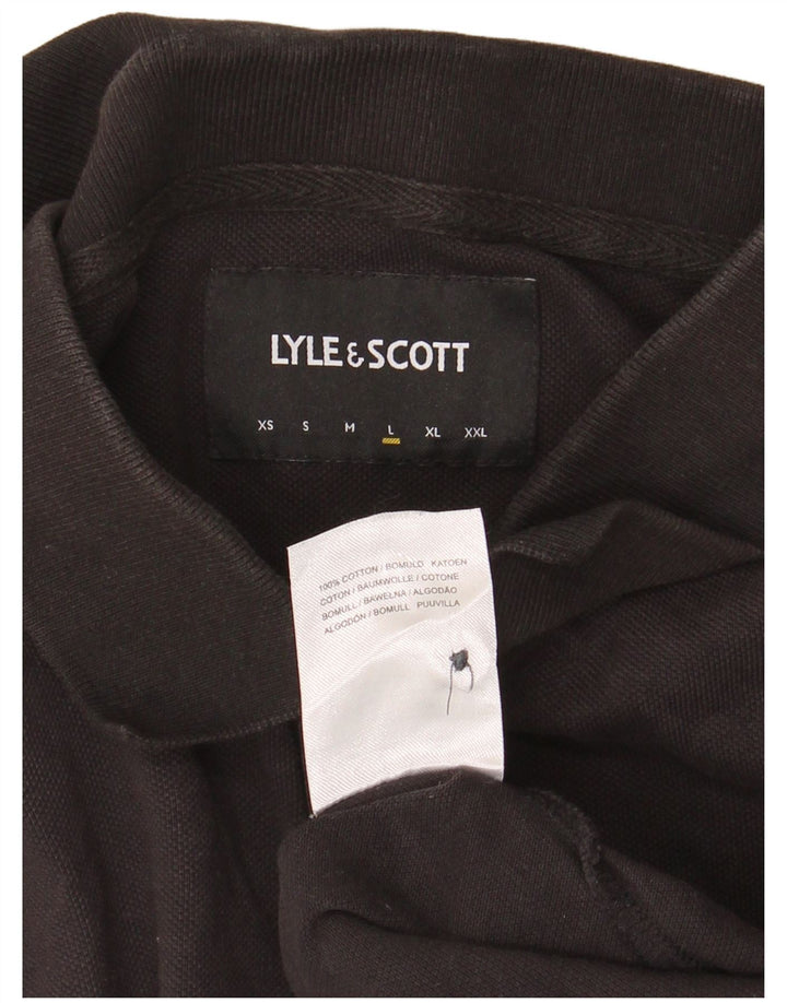Мужская рубашка-поло Lyle & Scott, большой черный хлопок