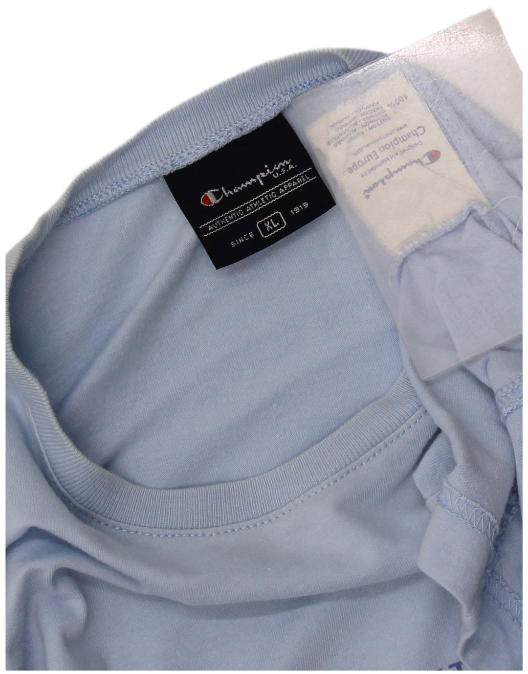 Женский топ Champion с длинным рукавом и рисунком, Великобритания, синий хлопок 18 XL