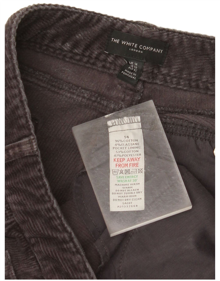 THE WHITE COMPANY Женские узкие вельветовые брюки UK 14, большие W34 L29 Серые