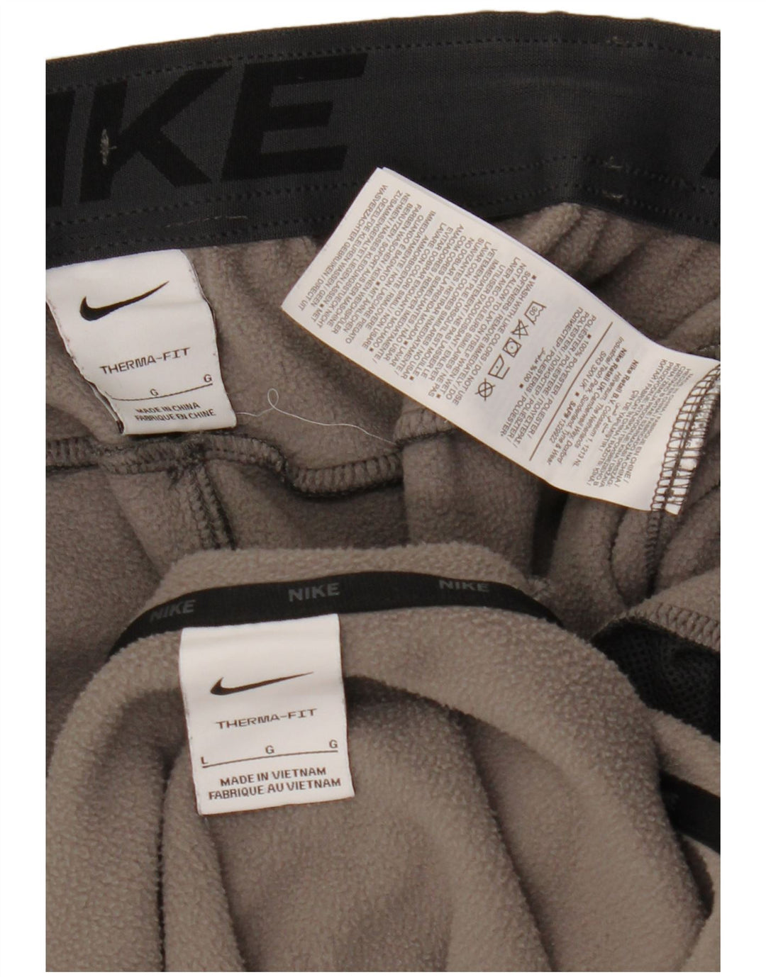 Мужской спортивный костюм Nike Therma-Fit с капюшоном, большой серый полиэстер с крапинками