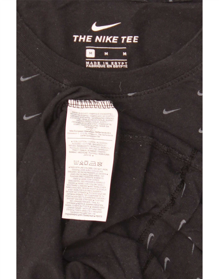 Мужская футболка с графическим рисунком Nike, средний черный хлопок