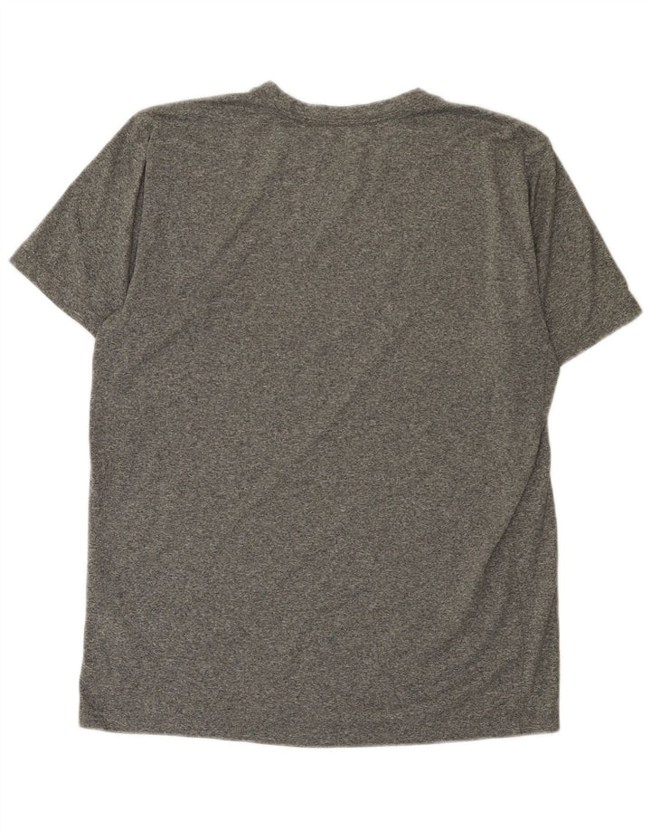 Мужская футболка Nike Dri Fit с графическим рисунком, топ из полиэстера среднего серого цвета с крапинками