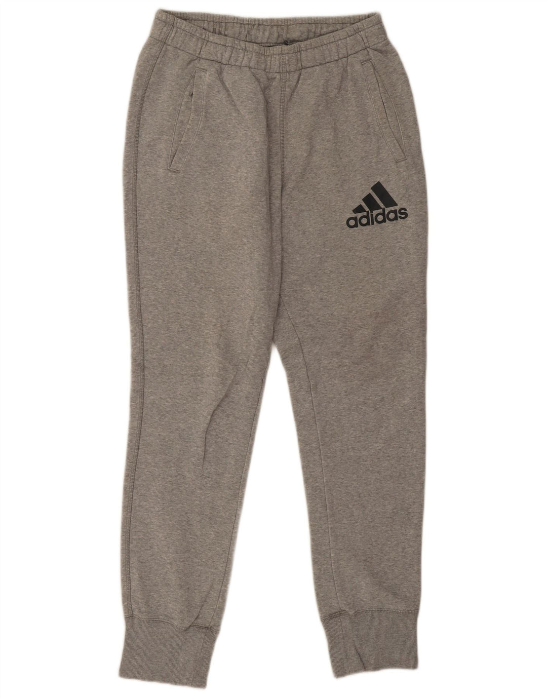 Мужские спортивные брюки Adidas, джоггеры, средний серый хлопок с крапинками