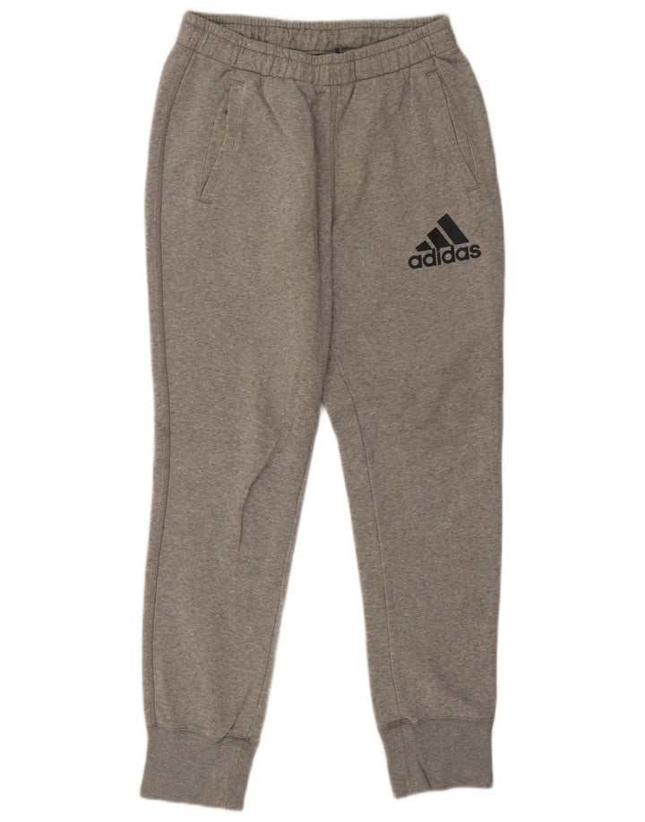 Мужские спортивные брюки Adidas, джоггеры, средний серый хлопок с крапинками
