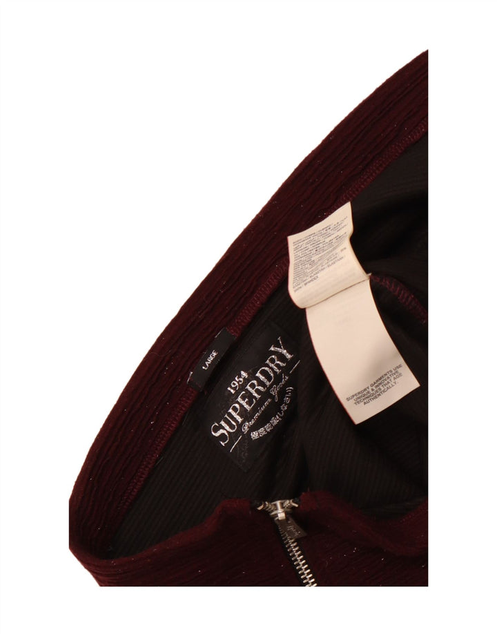 Женская мини-юбка Superdry, большая W32, бордовый полиэстер с крапинками