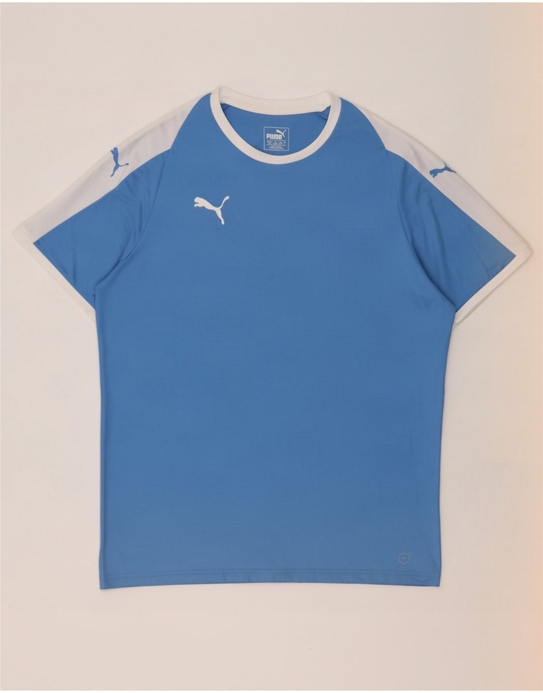 Мужская футболка Puma, большой синий полиэстер с цветными блоками