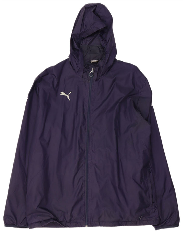 PUMA Mens Hooded Rain Jacket UK 44 2XL Navy Blue