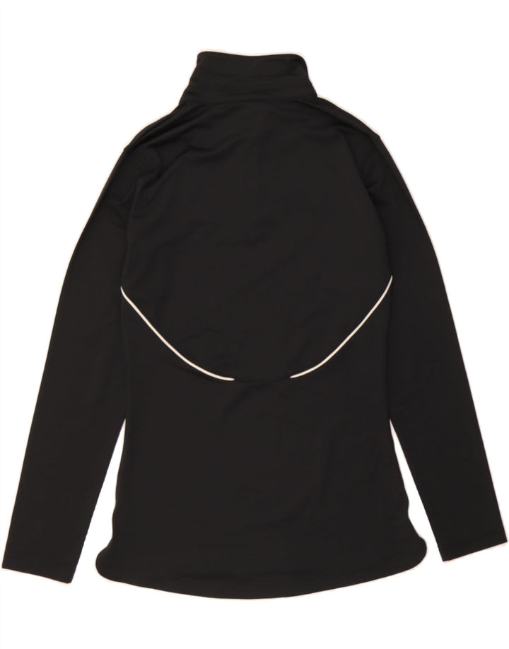 NIKE Womens Dri Fit Zip Neck Pullover Tracksuit Top UK 10 Small Black Vintage Nike and Second-Hand Nike from Messina Hembry 