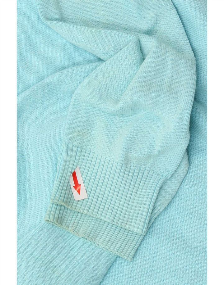 Женский кардиган Zara UK 12, хлопковый средний синий цвет
