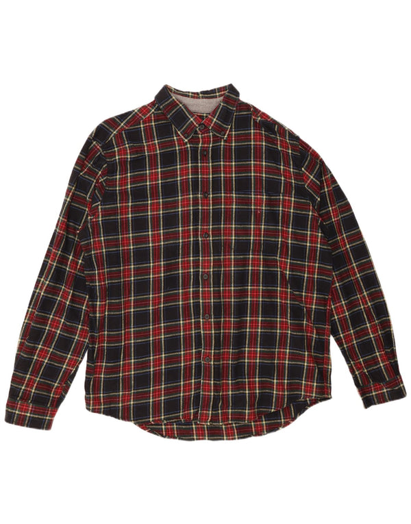 Мужская фланелевая рубашка EDDIE BAUER XL в разноцветную клетку, хлопок