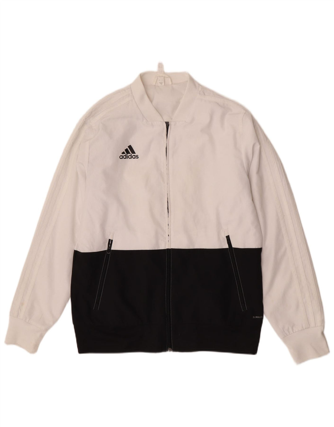 Мужской спортивный костюм Adidas, верхняя куртка, средний белый полиэстер с цветными блоками