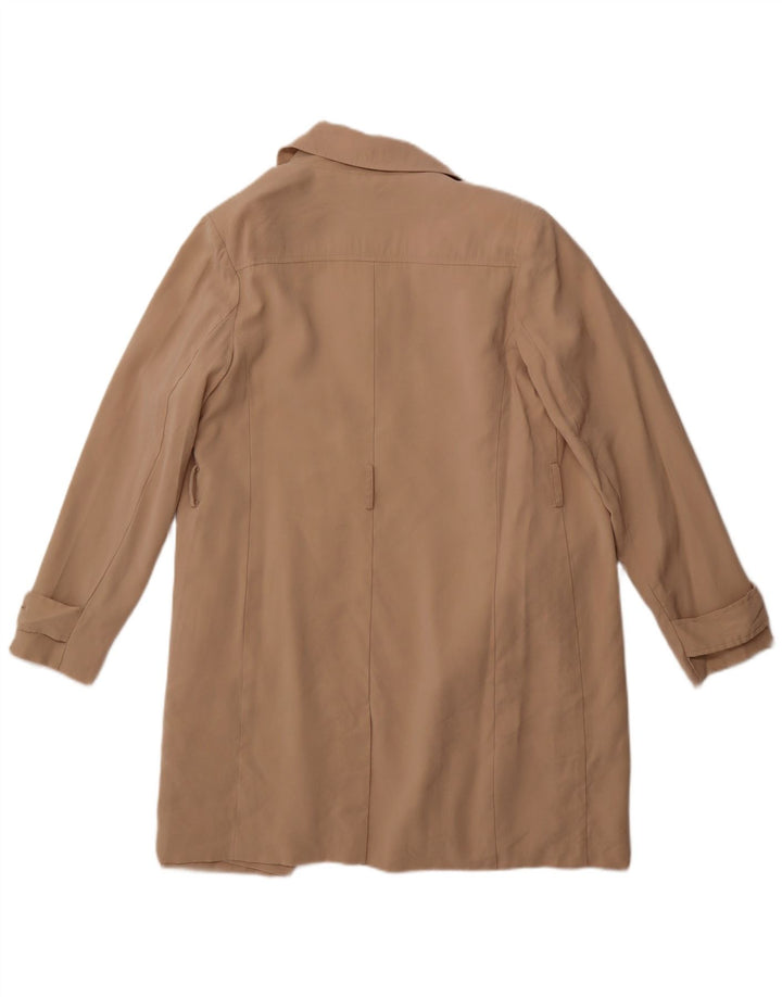 Женский открытый тренч BANANA REPUBLIC UK 14, средний бежевый, вискоза