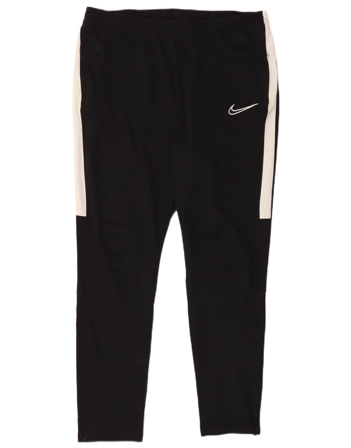 Мужские спортивные брюки Nike Dri Fit XL, черные полиэстер с цветными блоками