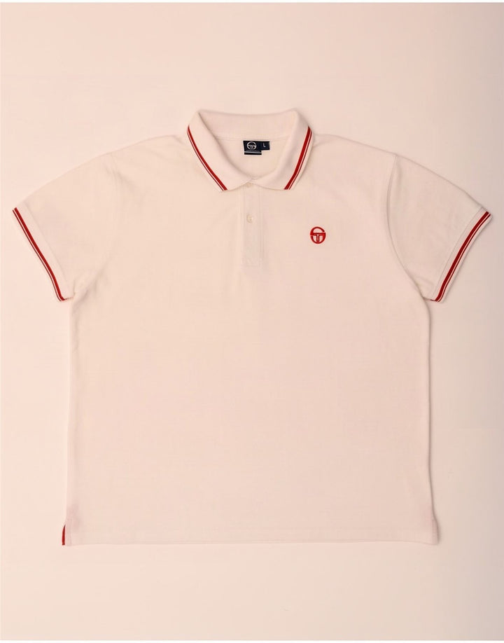 Мужская рубашка-поло Sergio Tacchini, большой белый хлопок