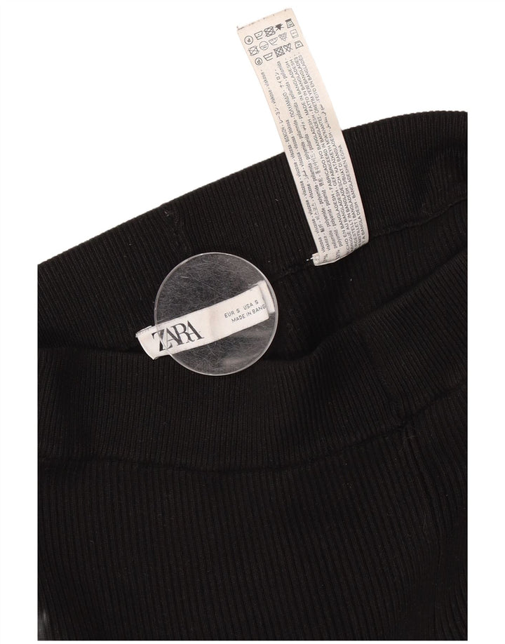 Женские леггинсы Zara UK 8, маленькие черные из вискозы