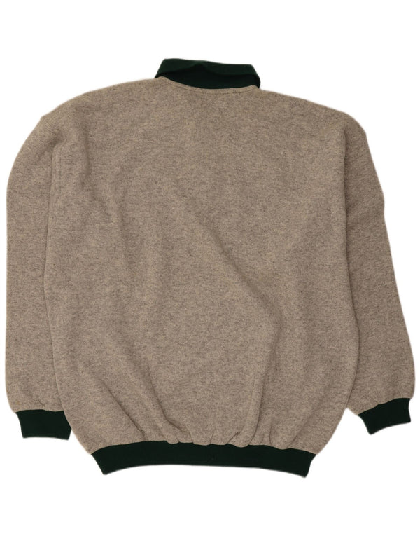 Мужской джемпер с воротником-поло Pierre Cardin IT 54 XL Серый Шерстяной с цветными блоками