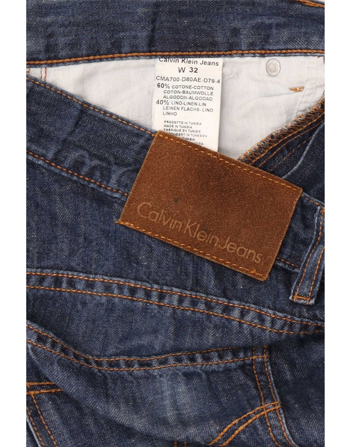 Женские прямые джинсы Calvin Klein W32 L35, темно-синий, хлопок