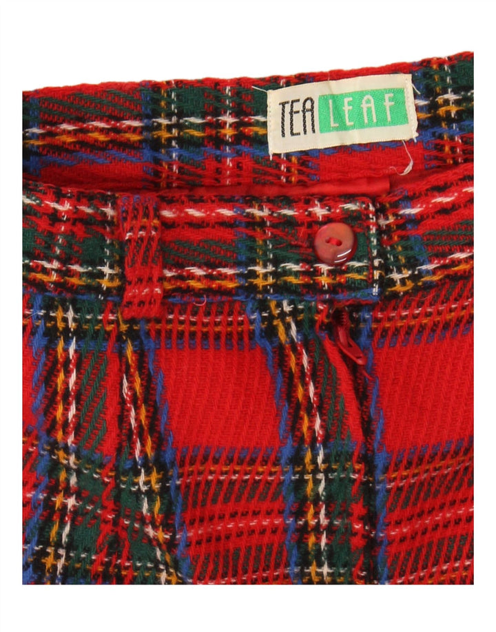 Винтажная женская юбка-карандаш W24, маленькая красная клетка