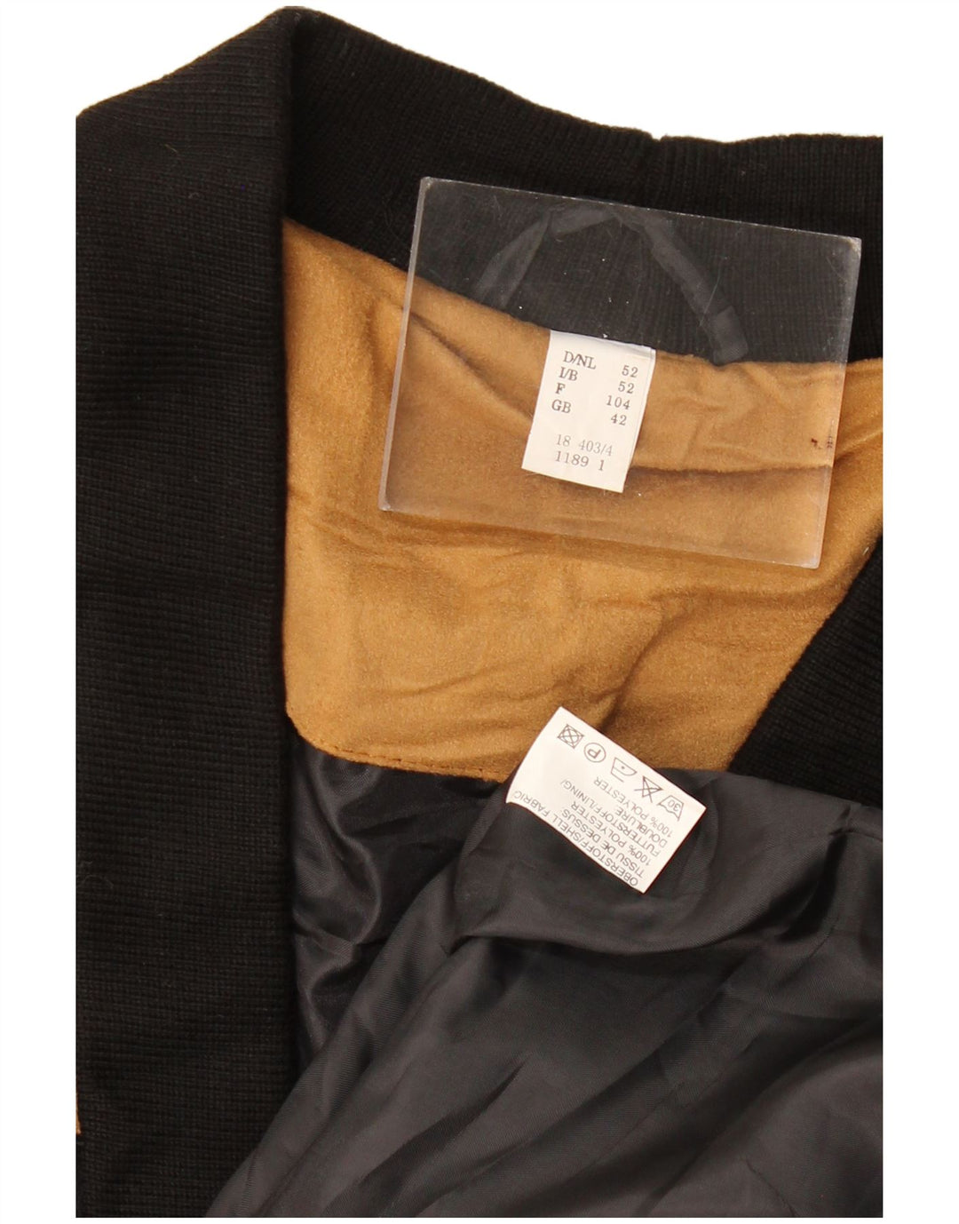 Мужской бомбер VINTAGE UK 42 XL, черный полиэстер с цветными блоками