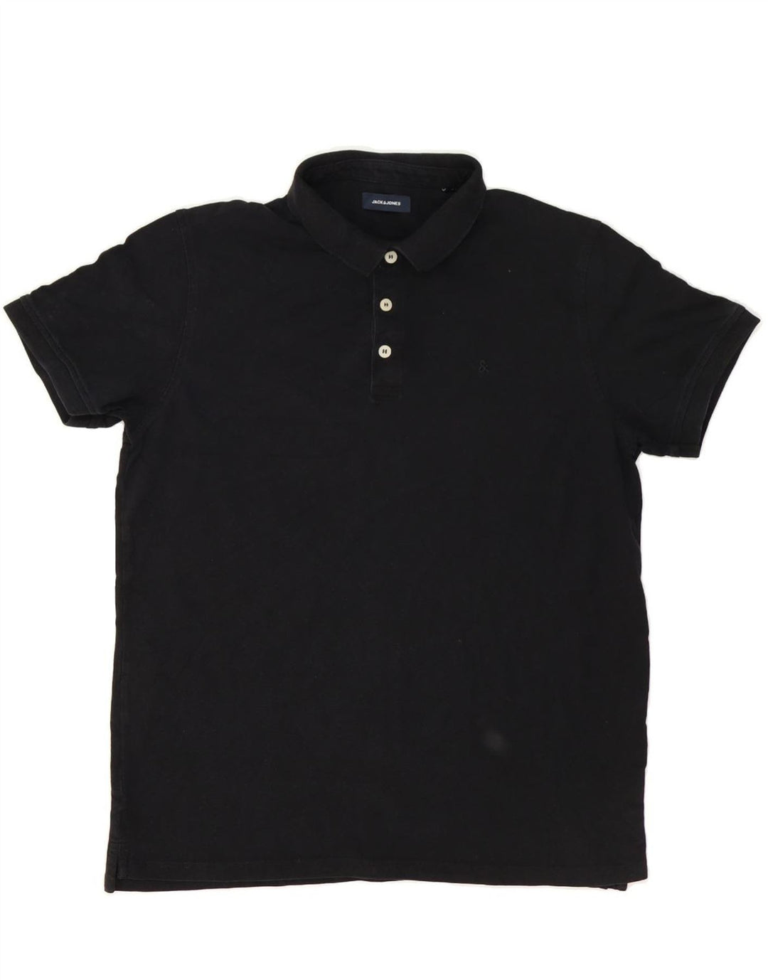JACK & JONES Mens Polo Shirt Large Black Cotton Vintage Jack & Jones and Second-Hand Jack & Jones from Messina Hembry 