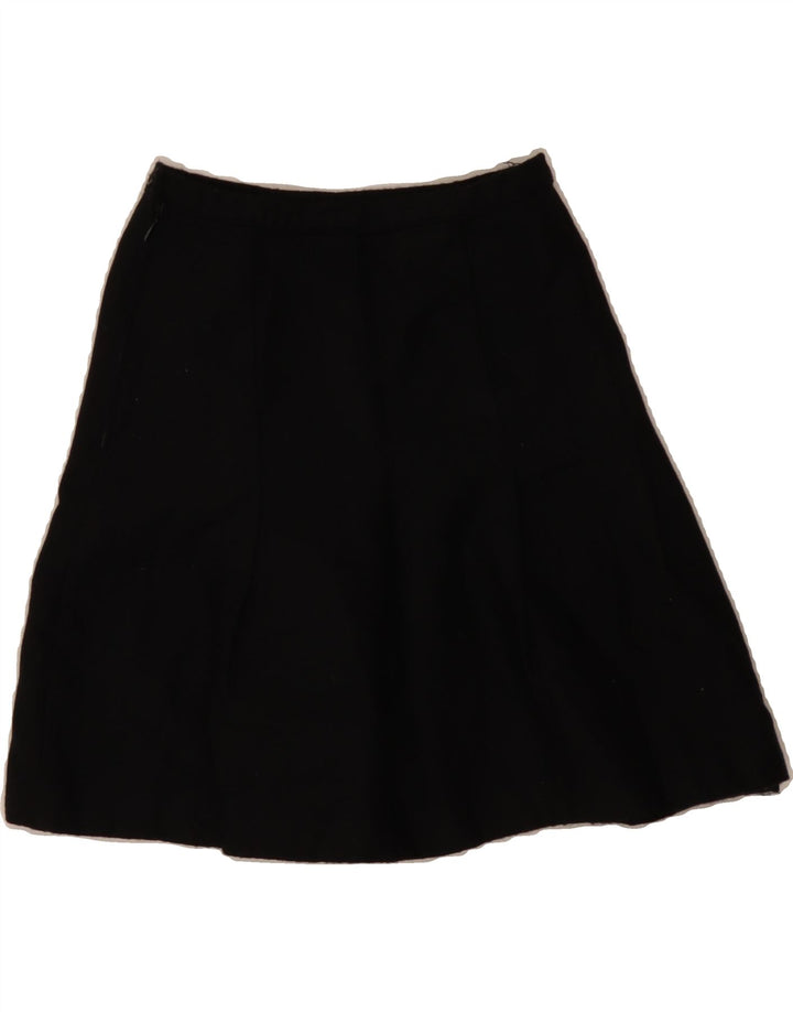 BENETTON Womens A-Line Skirt IT 42 Medium W28 Black New Wool Vintage Benetton and Second-Hand Benetton from Messina Hembry 