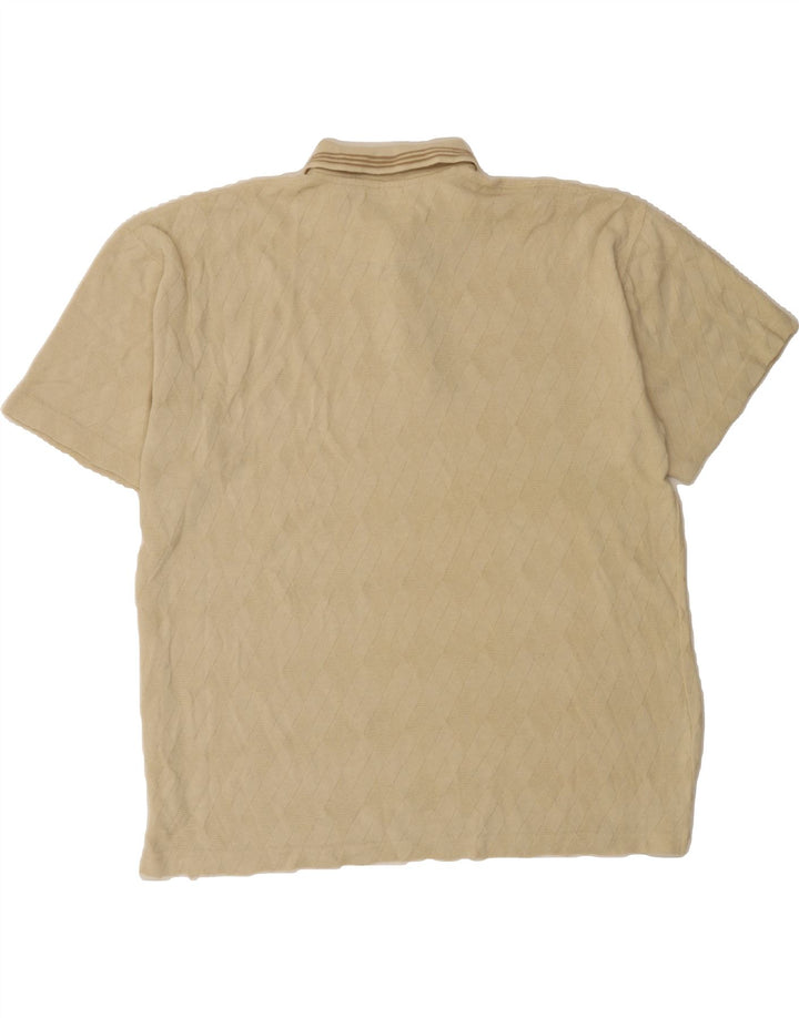 PIERRE CARDIN Mens Polo Shirt Large Beige Cotton Vintage Pierre Cardin and Second-Hand Pierre Cardin from Messina Hembry 