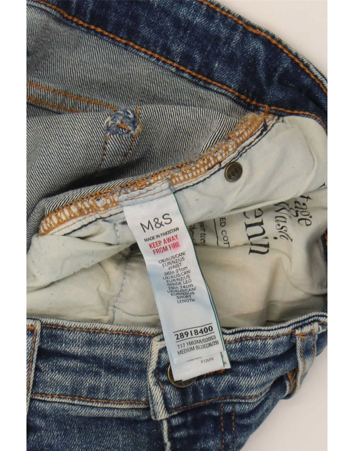 Мужские прямые джинсы Marks & Spencer W36 L29 синие, хлопок
