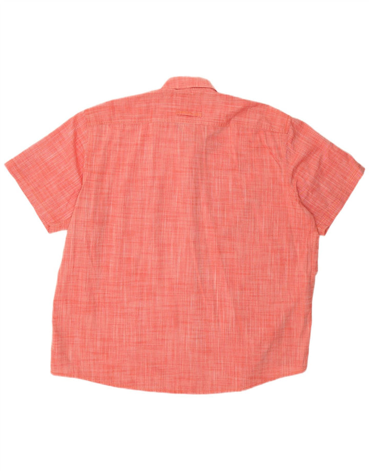 CAMEL ACTIVE Мужская рубашка обычного кроя с коротким рукавом 2XL, красный хлопок