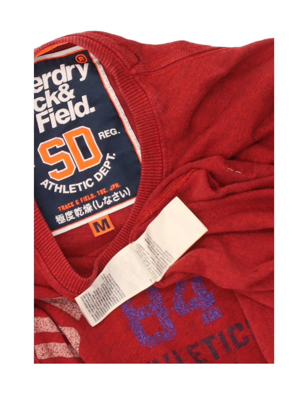 Superdry Мужская футболка с рисунком Топ среднего красного цвета из хлопка