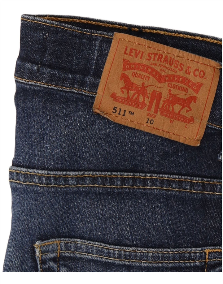 Джинсы Levi's 511 Slim для мальчиков 9–10 лет W24 L26, синий хлопок