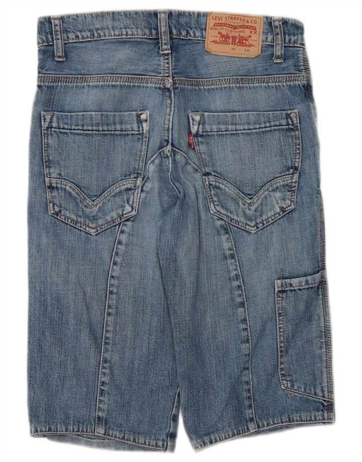 Джинсовые шорты карго с потертостями Levi's для мальчиков 9–10 лет W24, синие