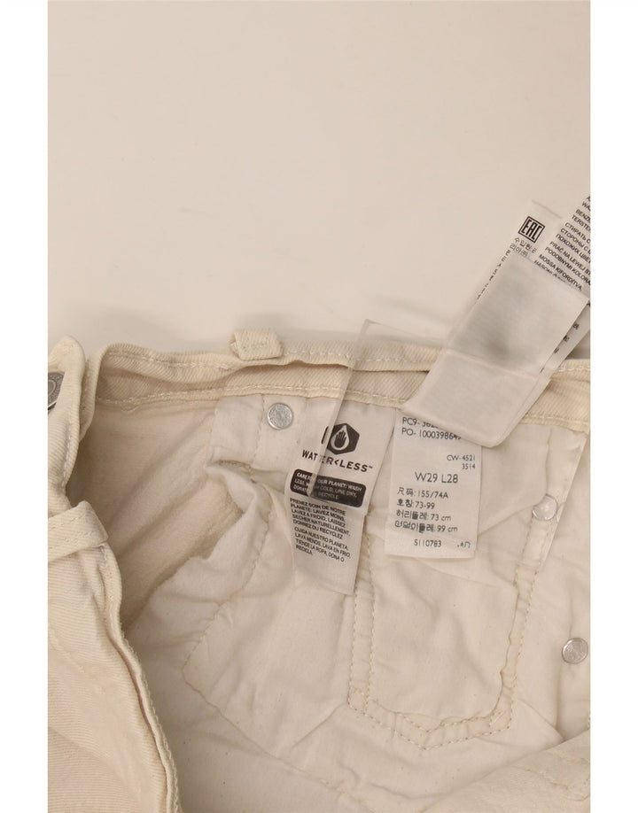Женские прямые джинсы Levi's 501 W29 L28 Off White Хлопок