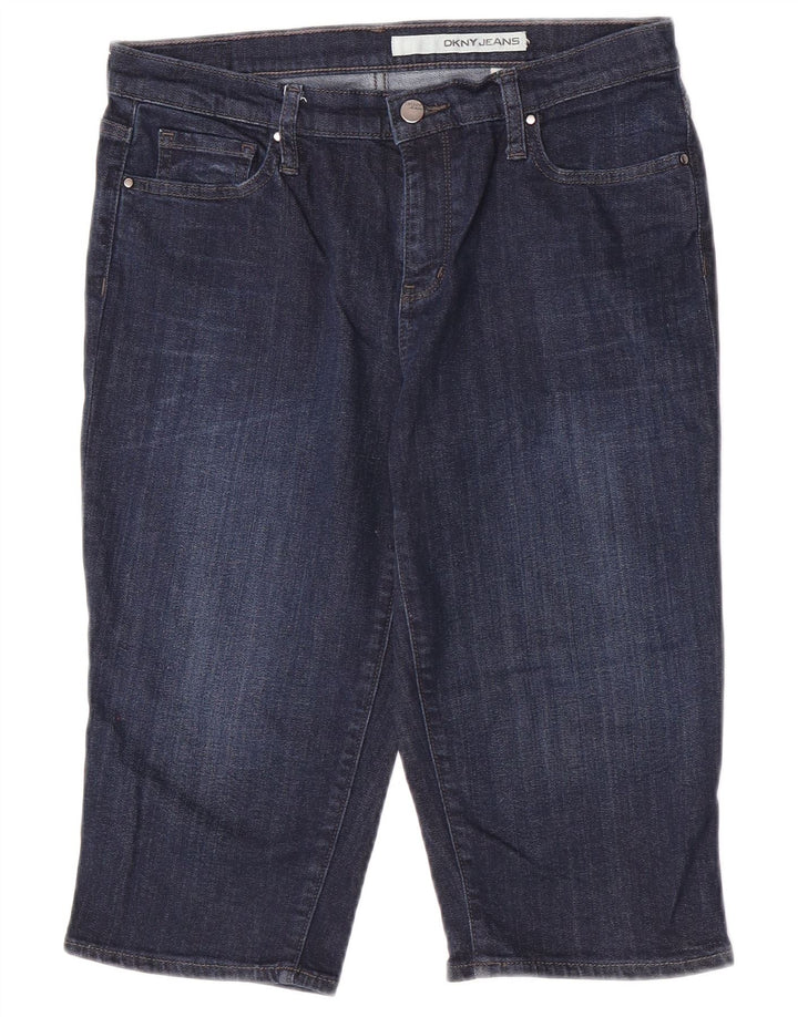 Женские джинсовые шорты Dkny US 8 Medium W30 Темно-синие хлопковые