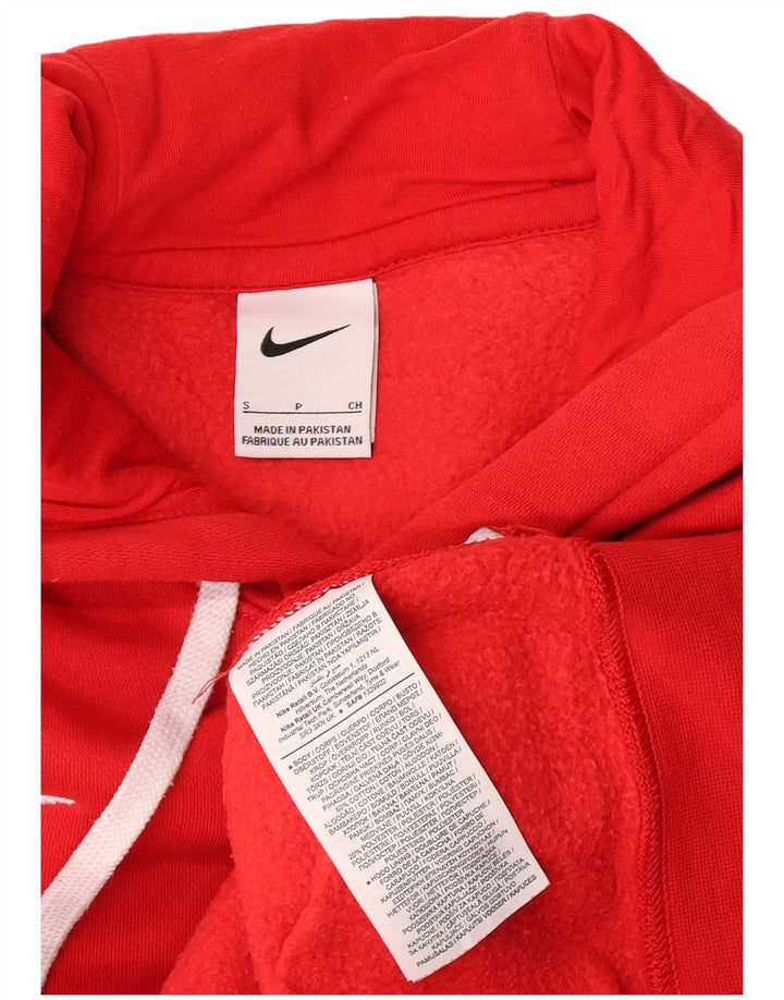 Мужской джемпер с капюшоном Nike, маленький красный, хлопковый