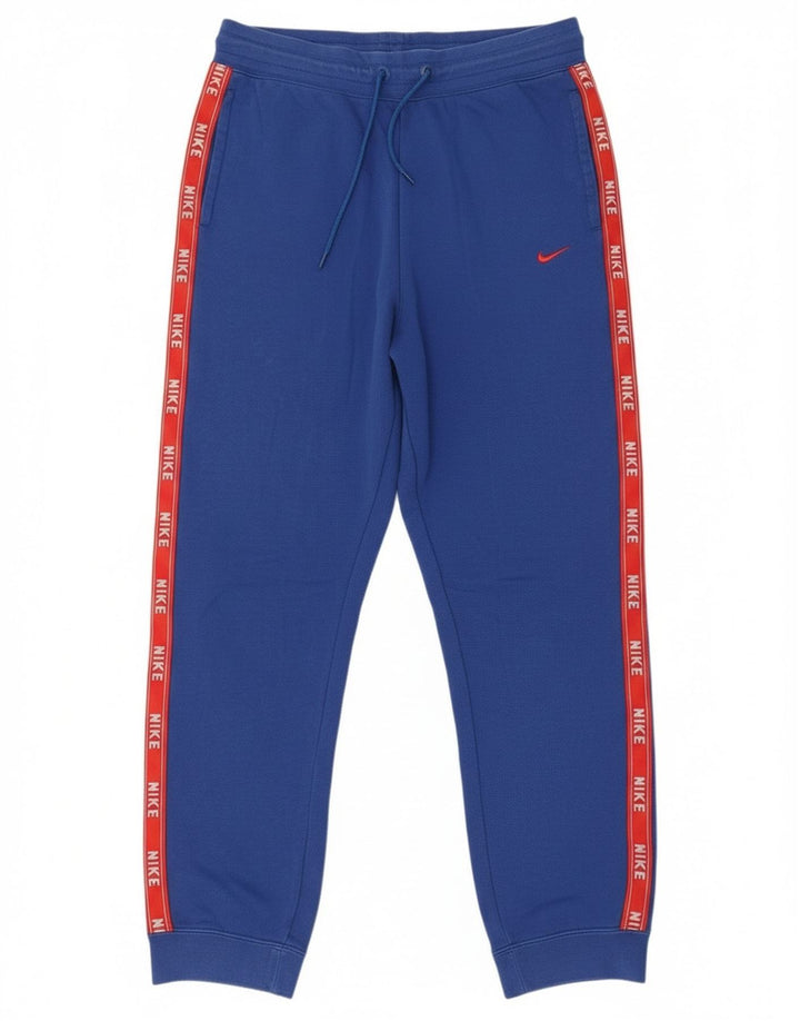 Мужские спортивные брюки Nike с графическим рисунком, джоггеры, средний синий, с цветными блоками