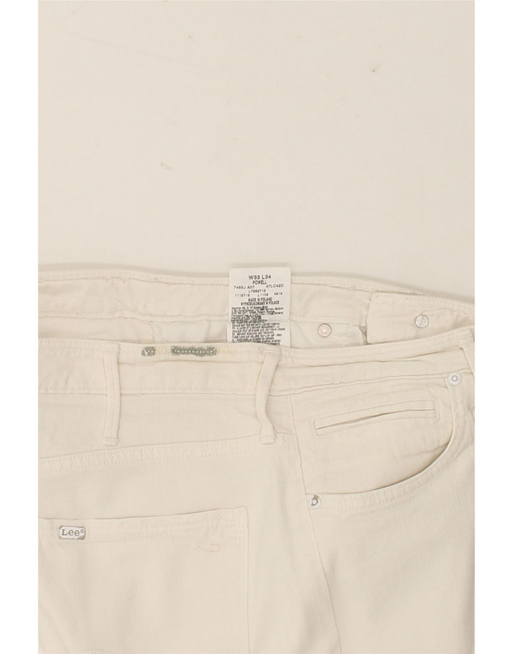 LEE Womens Powell Straight Jeans W33 L34 White Cotton Vintage Lee and Second-Hand Lee from Messina Hembry 