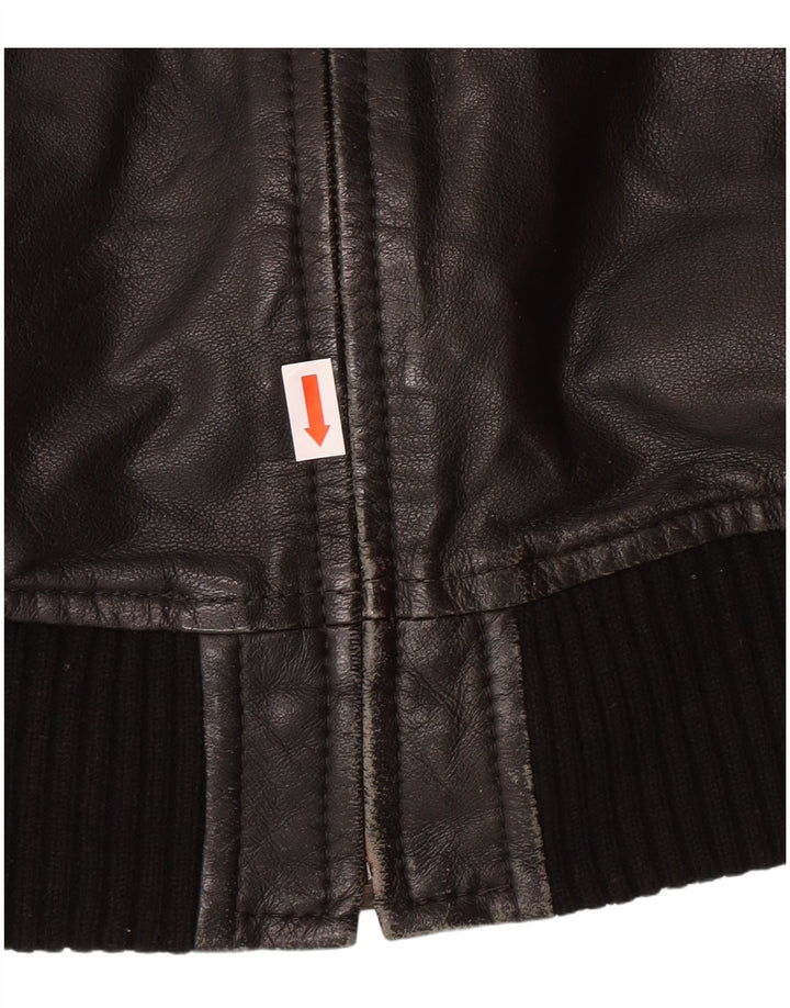 Женская кожаная куртка XDYE UK 10, маленькая черная кожаная байкерская куртка