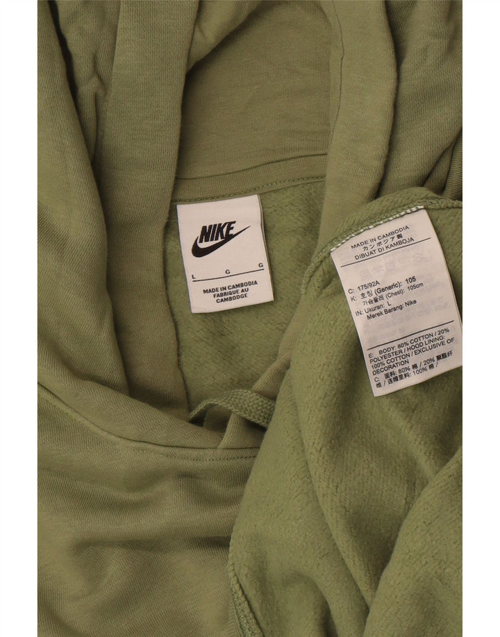 Мужской джемпер с капюшоном Nike, большой зеленый, хлопок