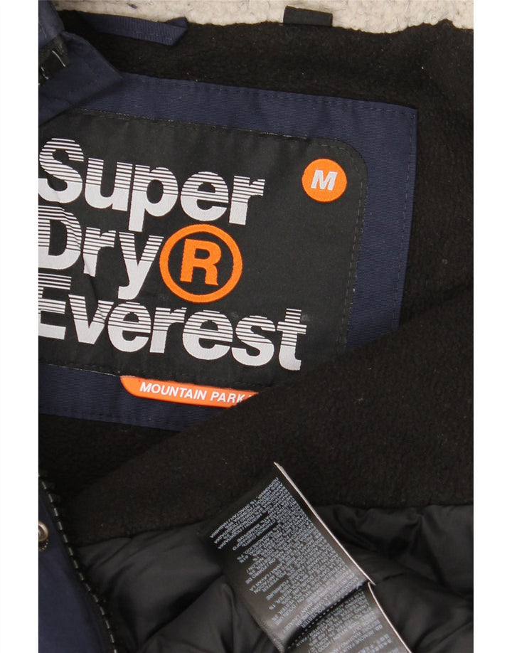 Мужская утепленная куртка-бомбер Superdry с капюшоном UK 38, средний темно-синий нейлон