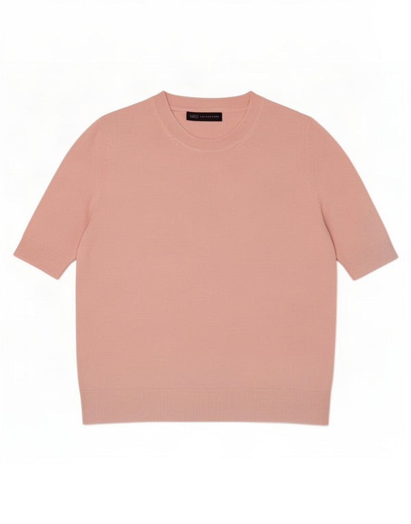 Marks & Spencer Womens Boat Neck Jumper Sweater UK 16 Large Pink