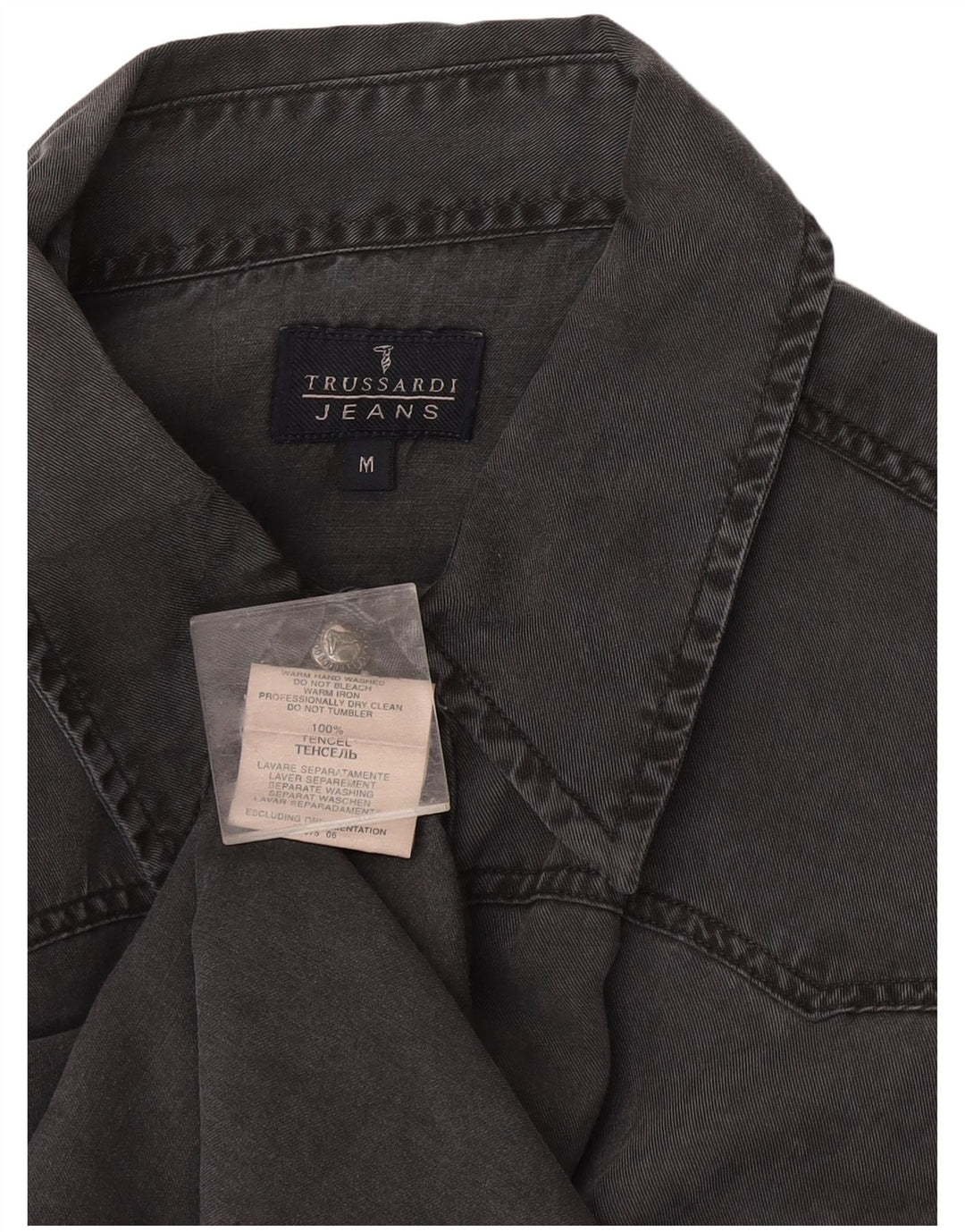 Мужская джинсовая рубашка Trussardi Jeans Medium Grey Tencel