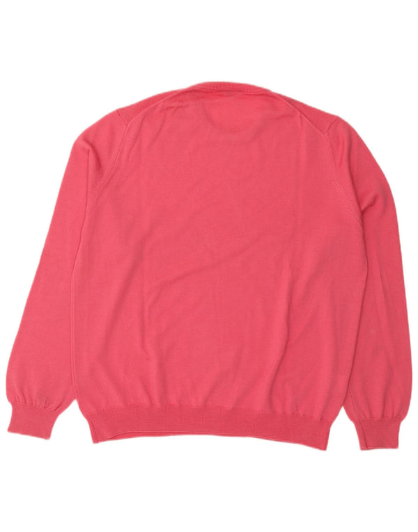 Marina Yachting Mens Crew Neck Jumper Sweater XL Pink New Wool
