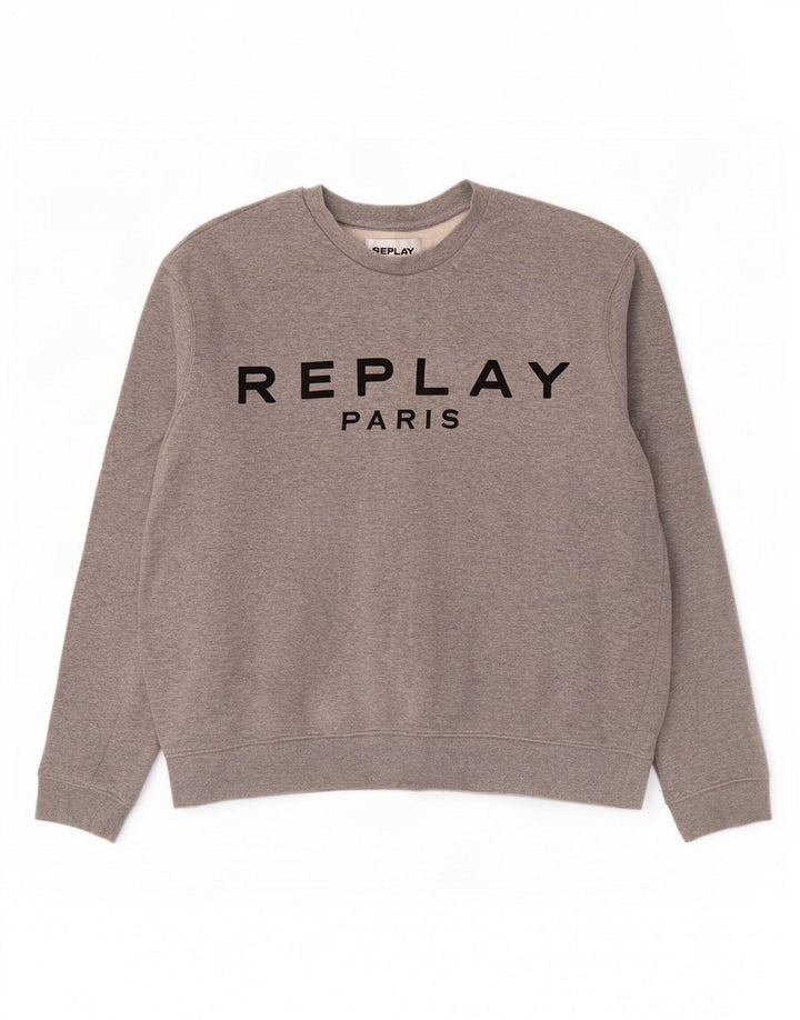 Женский свитер с рисунком Replay UK 20 2XL Серый