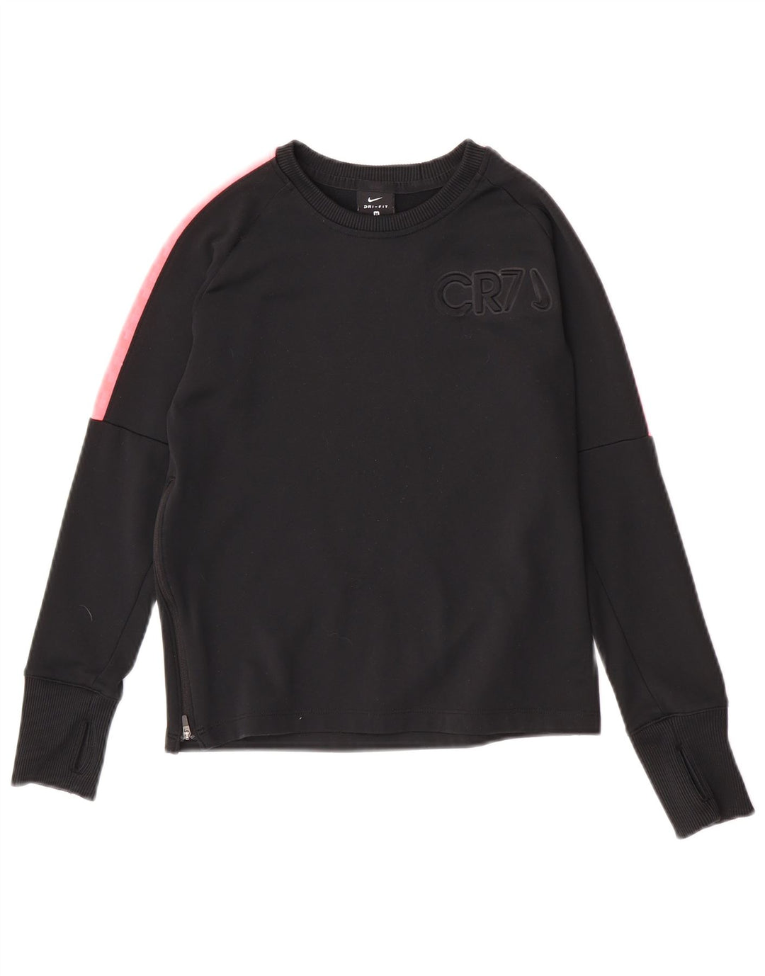 Джемпер с рисунком Nike Dri Fit для мальчиков 10–11 лет, средний черный