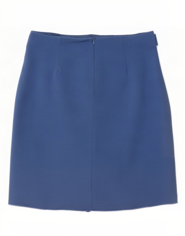 Женская прямая юбка M&Co UK 12 Medium W30 Синяя вискоза