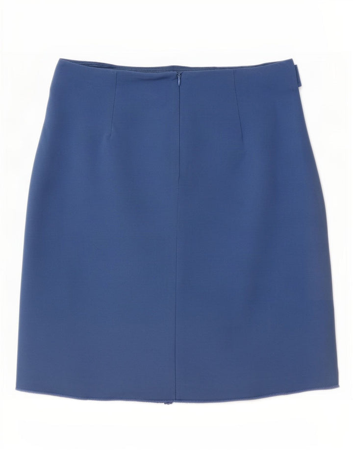 Женская прямая юбка M&Co UK 12 Medium W30 Синяя вискоза