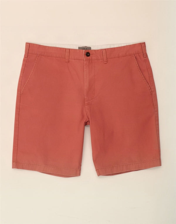 Marks & Spencer Mens Chino Shorts Large W36 Pink Cotton