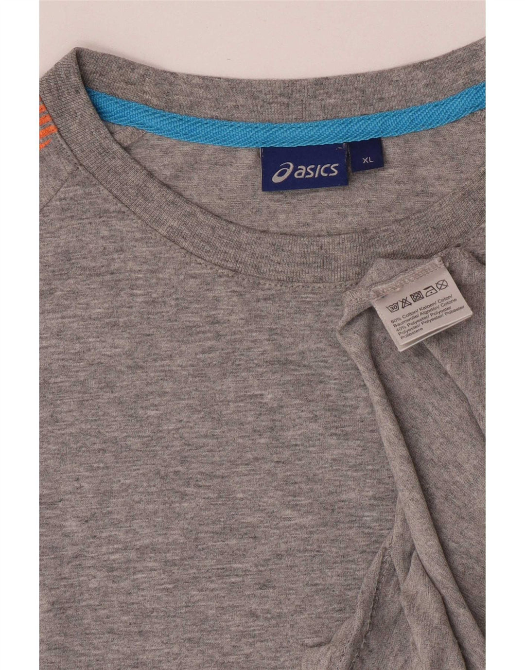 Мужская футболка с рисунком Asics Top XL Серый хлопок