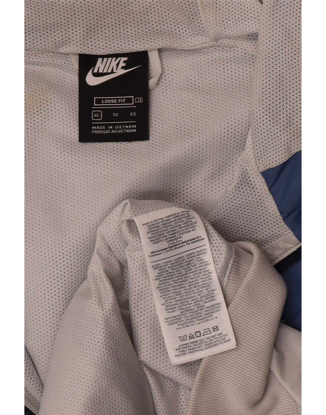 Мужская спортивная куртка свободного покроя Nike XL, разноцветная, с цветными блоками
